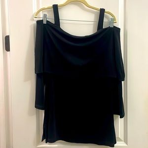 Chico’s Off-Shoulder Black Blouse